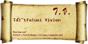 Tótfalusi Vivien névjegykártya